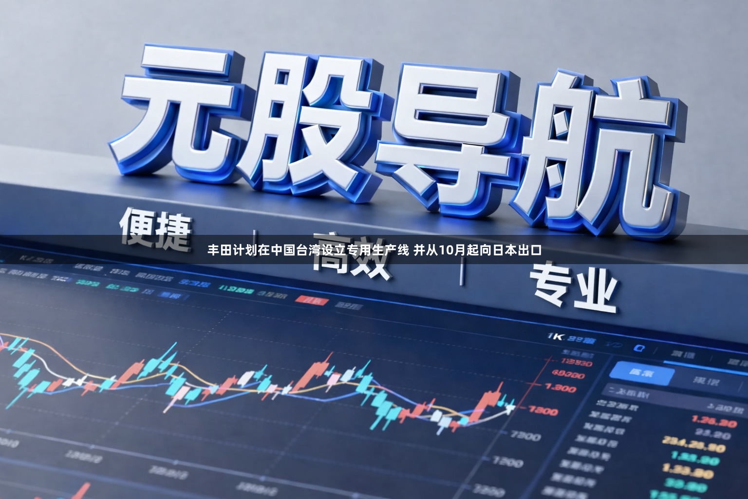 丰田计划在中国台湾设立专用生产线 并从10月起向日本出口