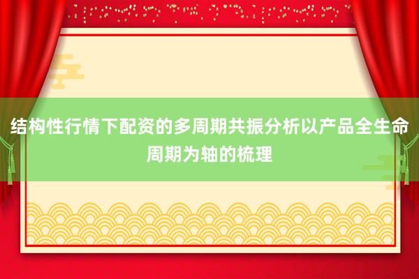 结构性行情下配资的多周期共振分析以产品全生命周期为轴的梳理