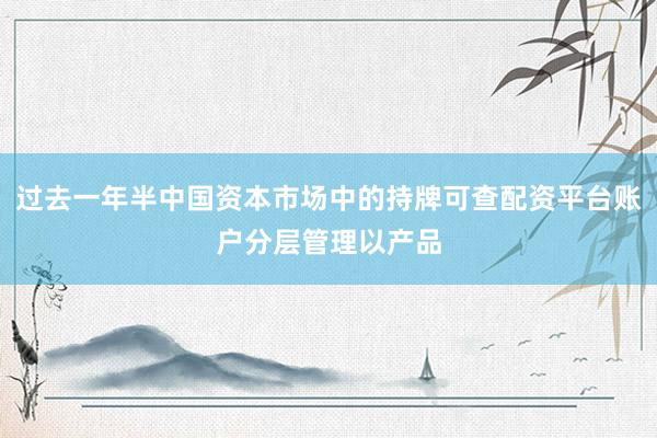 过去一年半中国资本市场中的持牌可查配资平台账户分层管理以产品