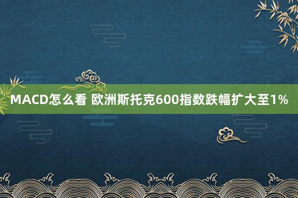 MACD怎么看 欧洲斯托克600指数跌幅扩大至1%